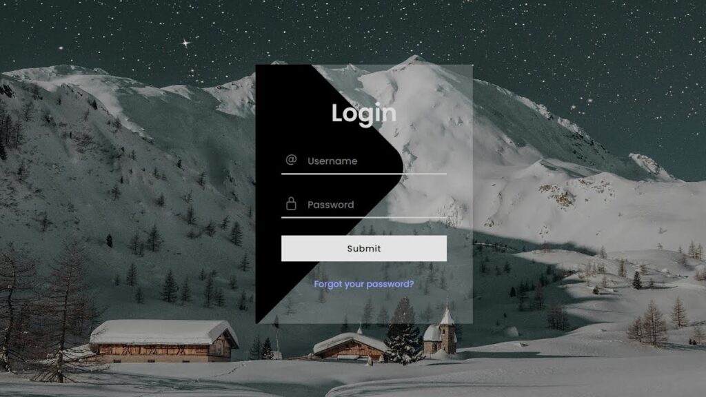 Login Form width Background Image