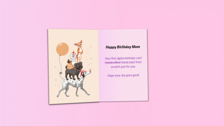 Animated Birthday Flip Card