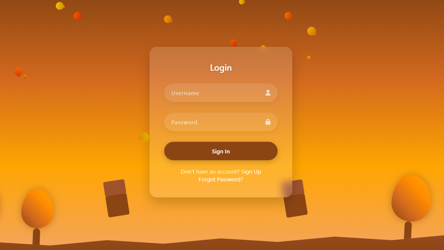 Login Form with animated background
